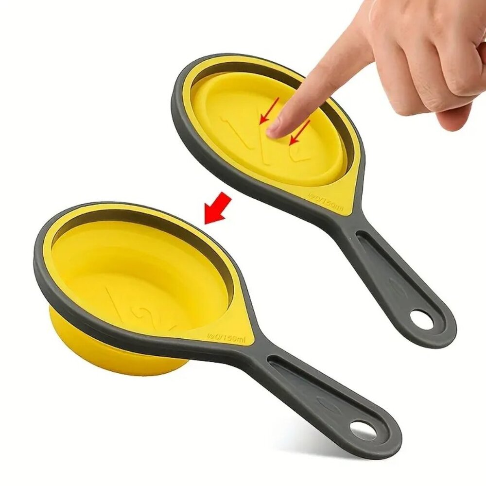 New 9pcs/set Measuring Cups And Spoons Set - Collapsible Space Saving - Picture 5 of 6
